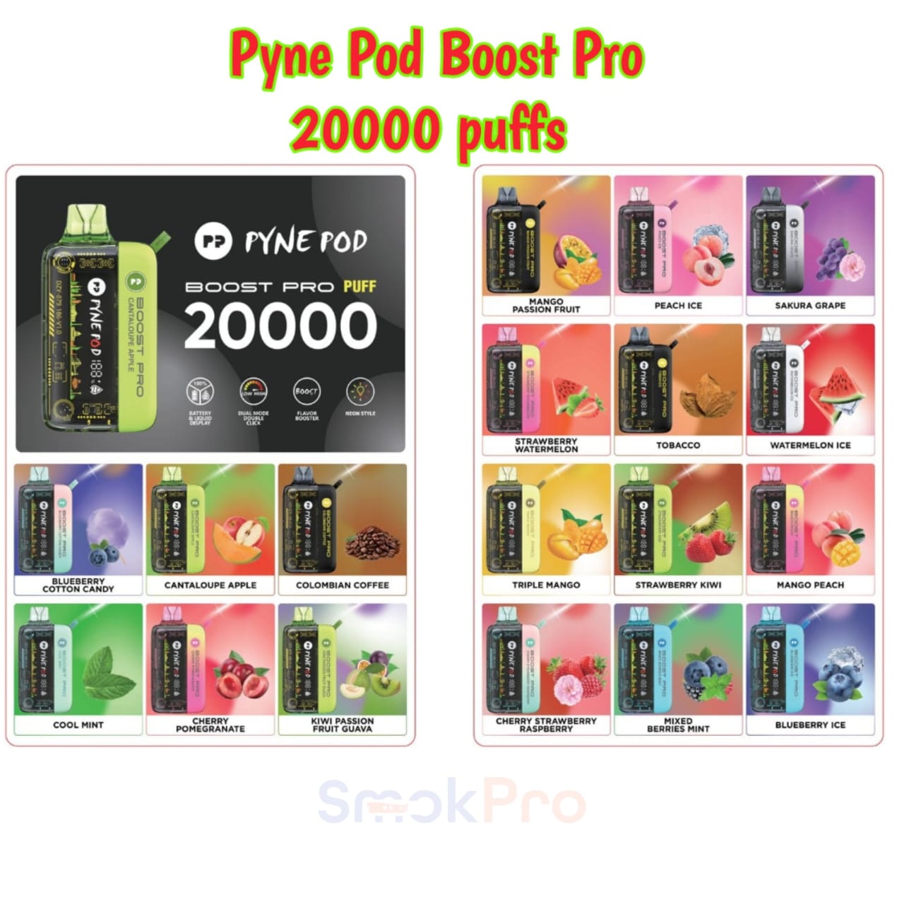 Pyne Pod Boost Pro 20000 Puffs Pyne Pod Boost Pro 20000 Puffs