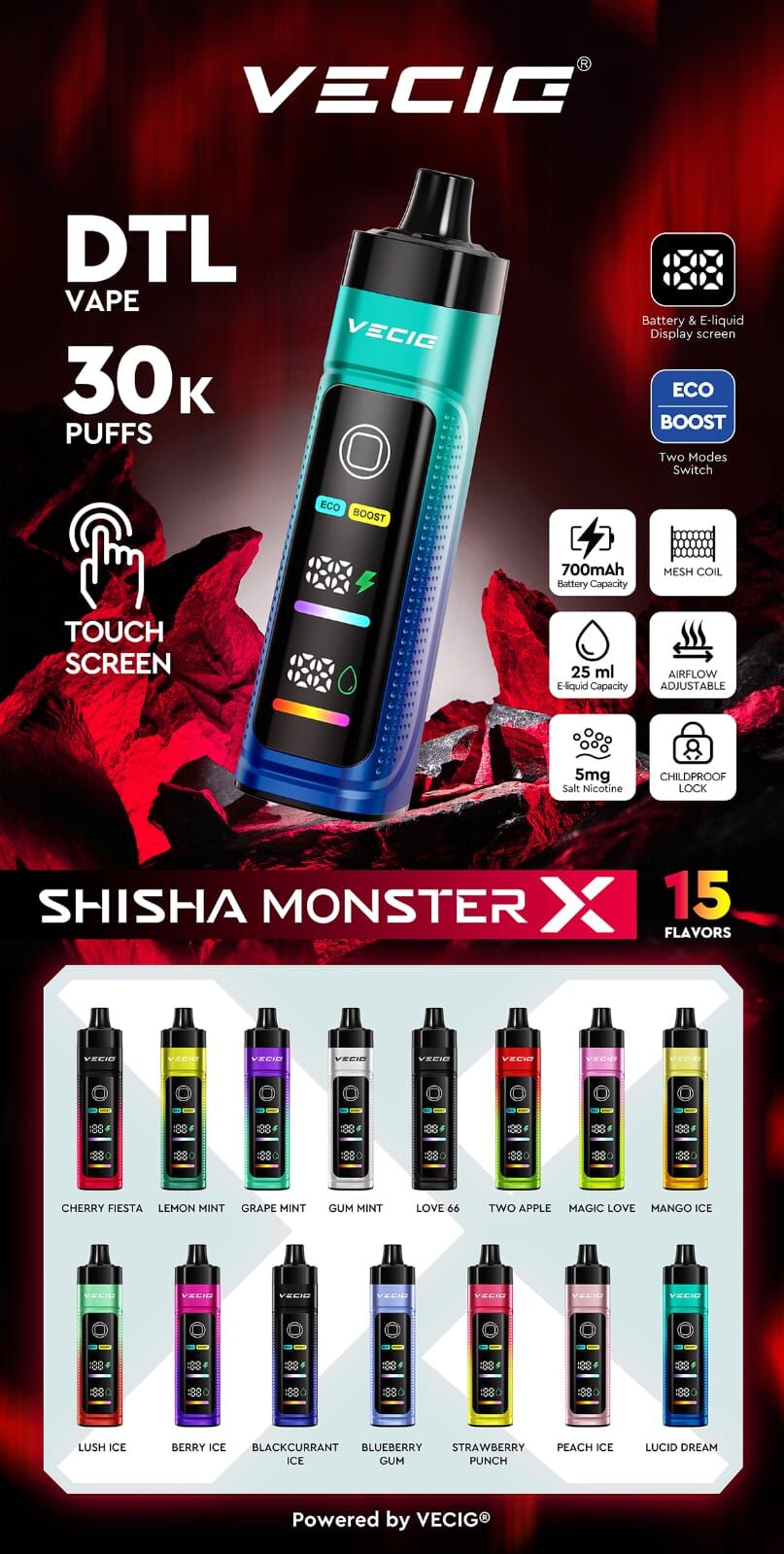 Vecig Shisha Monster X 30K Puffs