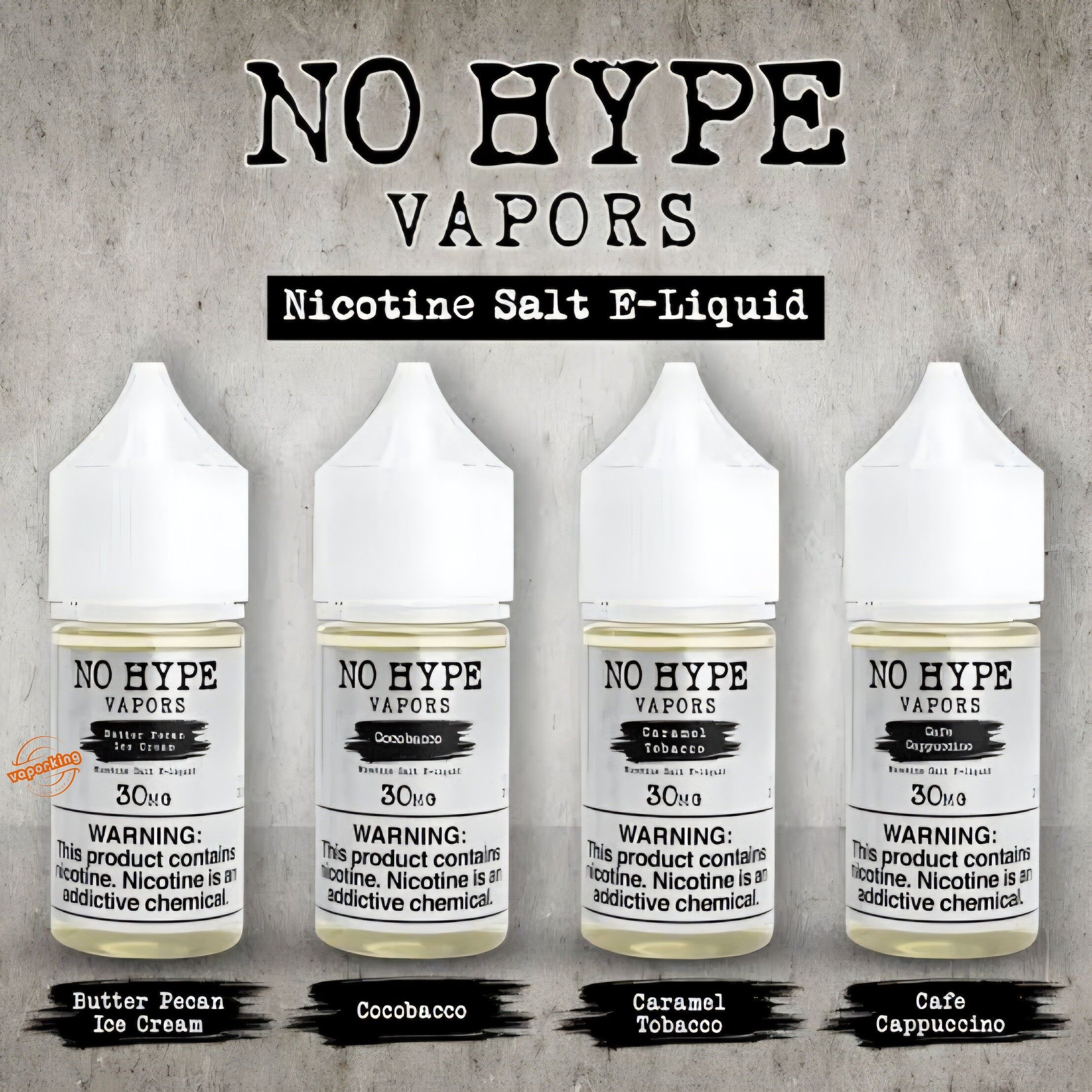 No Hype Vapors Saltnic 30ml E-Liquid In UAE - Smokpro No Hype Vapors Saltnic 30ml