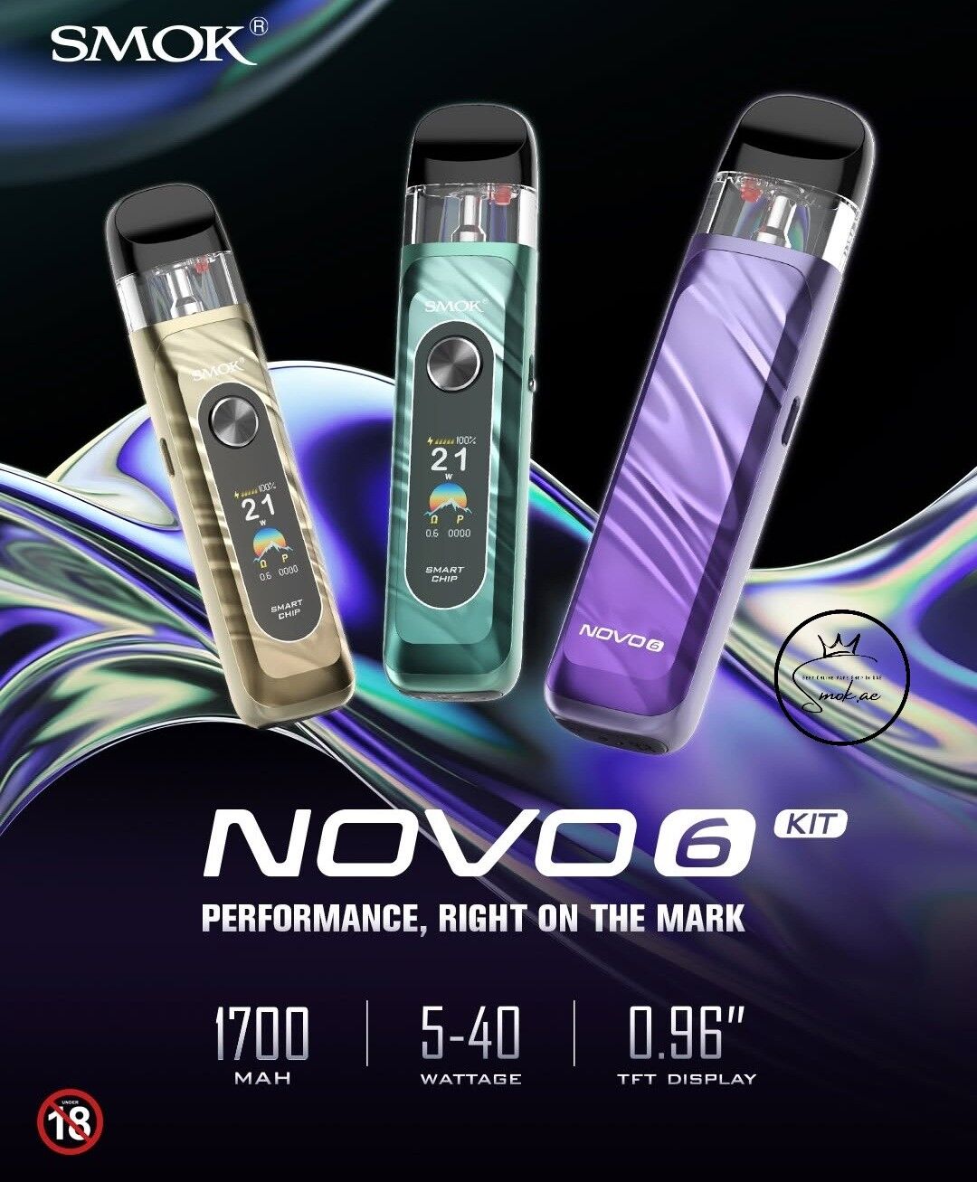 SMOK Novo 6 Pod System Kit Max 40W Best Buy At Smok.ae SMOK Novo 6 Pod System Kit