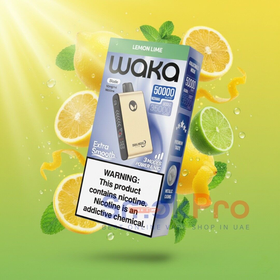 Best Buy Waka Blade 50000 Puffs Disposable Vape In UAE Waka Blade 50000 Puffs Disposable- Lemon Lime